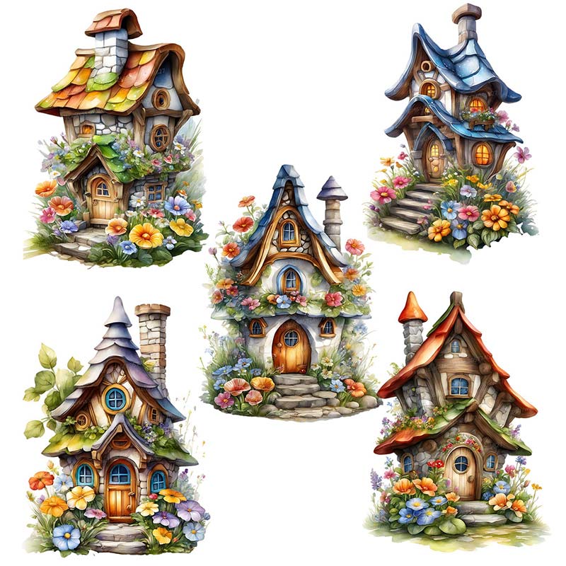 Pvc Panel Background - ドワーフの家の壁のステッカー、寝室、子供部屋、背景の装飾、壁画、粘着ステッカー、家の装飾、s354