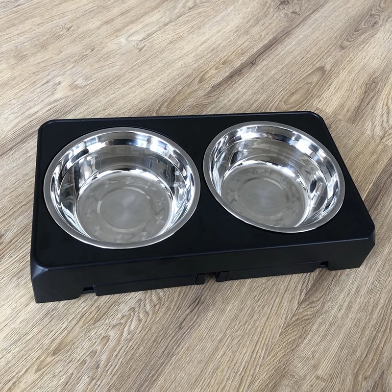 高さ調節可能な、二重のステンレス製食器付きの犬用給餌台。小型 - Royal Canin Food Medium のレビューと価格