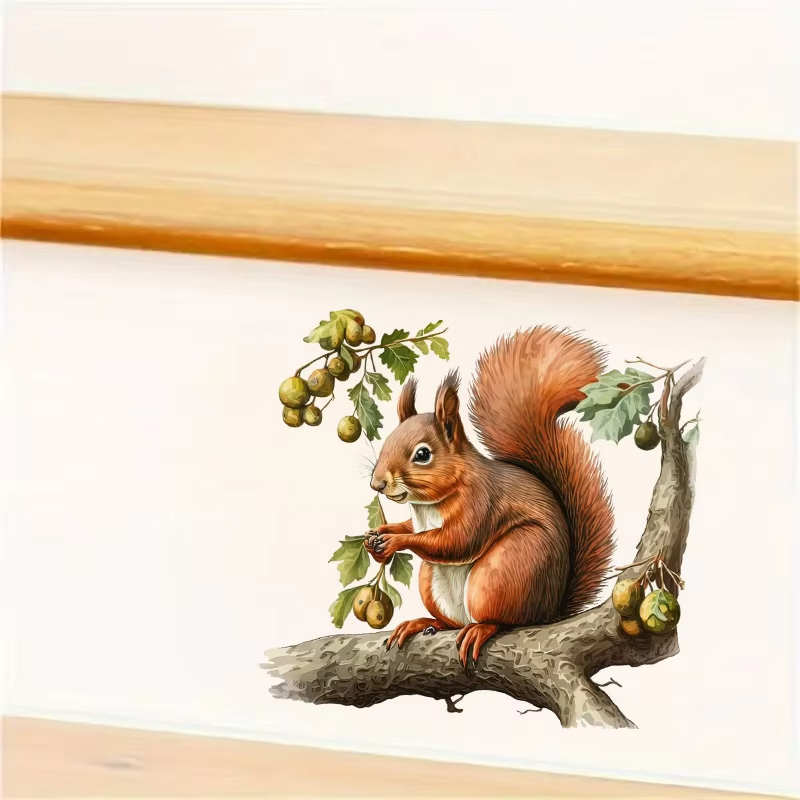 かわいいリスの壁のステッカー寝室子供部屋の背景装飾壁画動物家 - Pvc Panel Background のレビューと価格